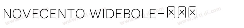 novecento widebole字体转换
